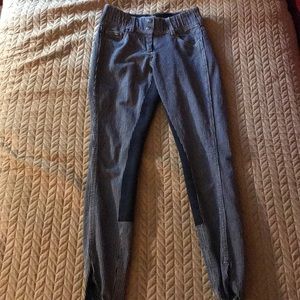 Denim pinstripe riding breeches